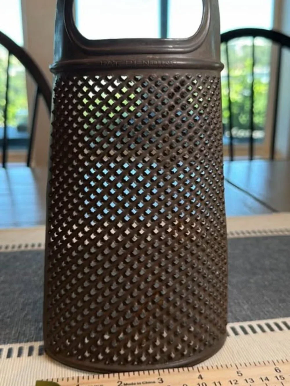 Vintage Metal Hand Grater 10in high